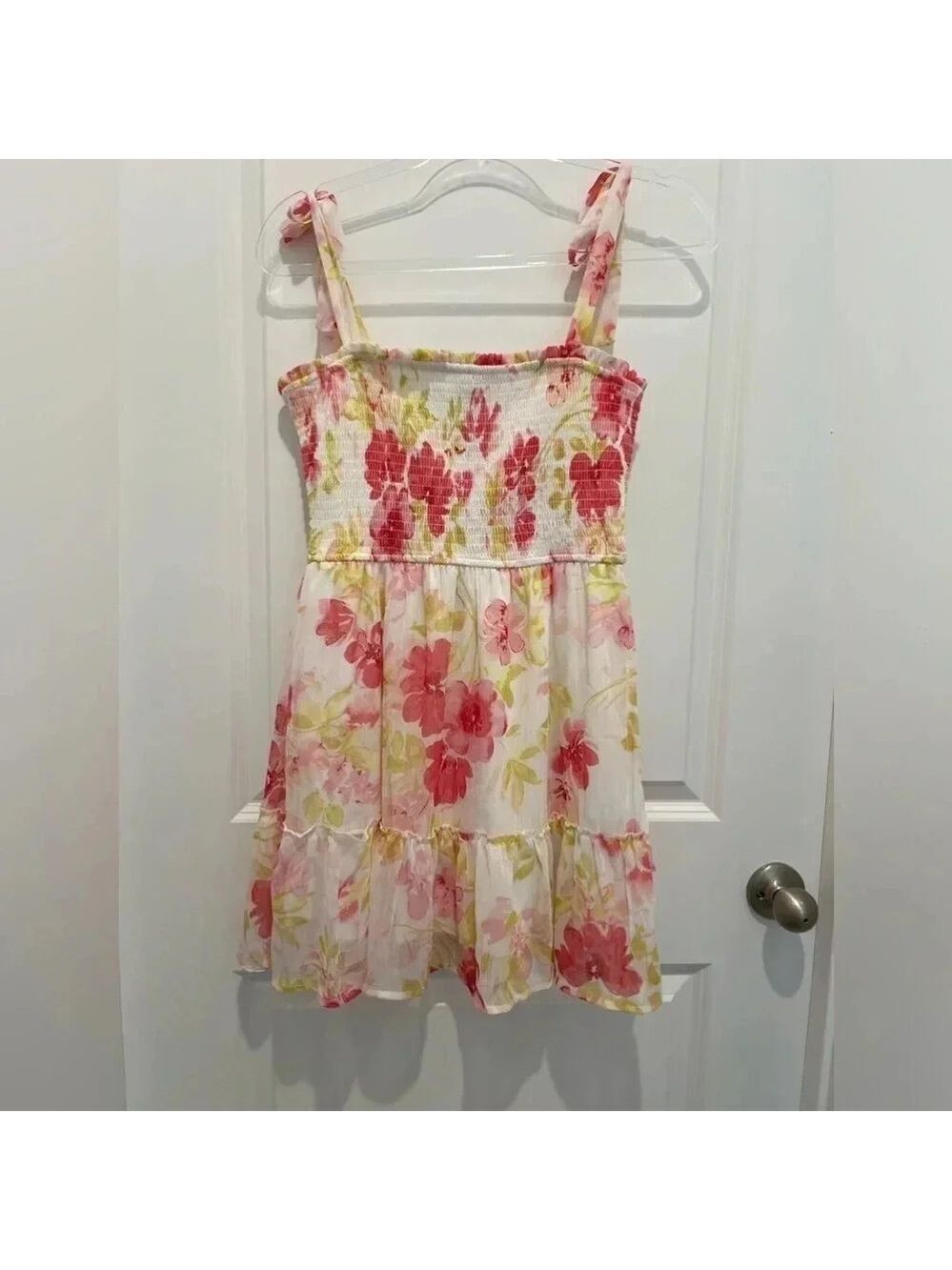 Francescas Pink Floral Tie Strap Sundress